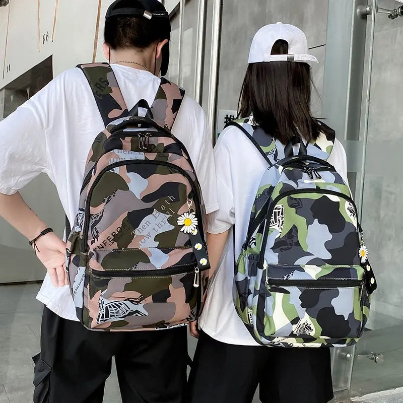 Camouflage Boys Laptop Backpacks Girl Travel Bags School Students