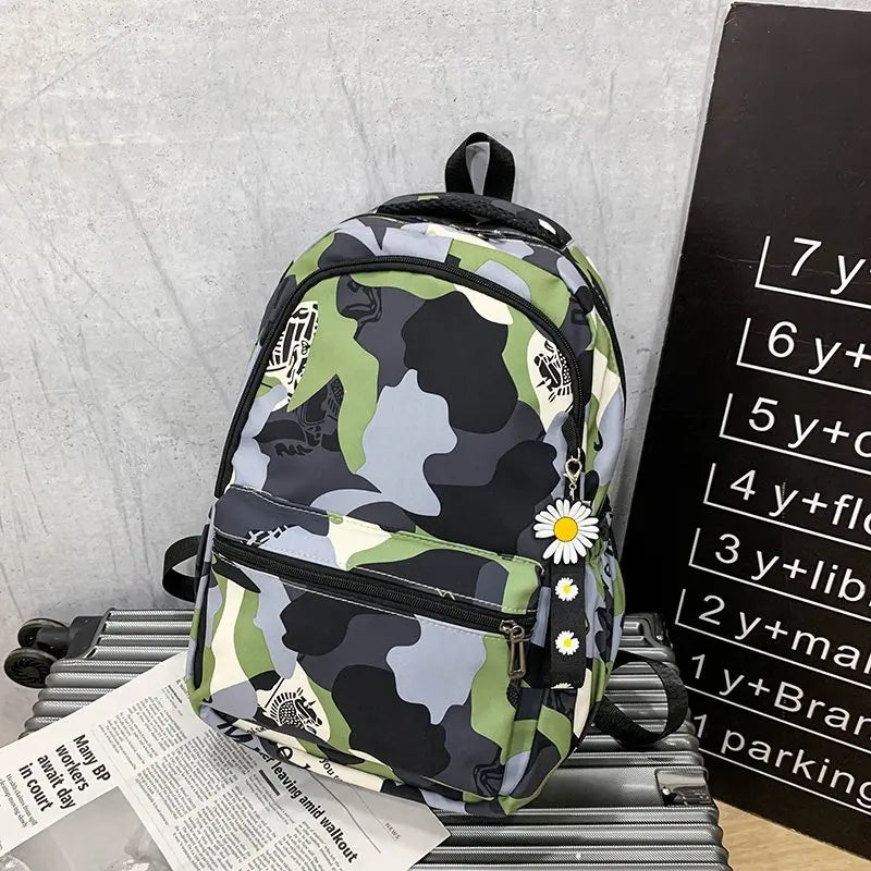 Camouflage Boys Laptop Backpacks Girl Travel Bags School Students
