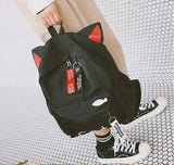 Cat Ear Cartoon School Backpack Canvas Rucksack Girls Satchel Bags