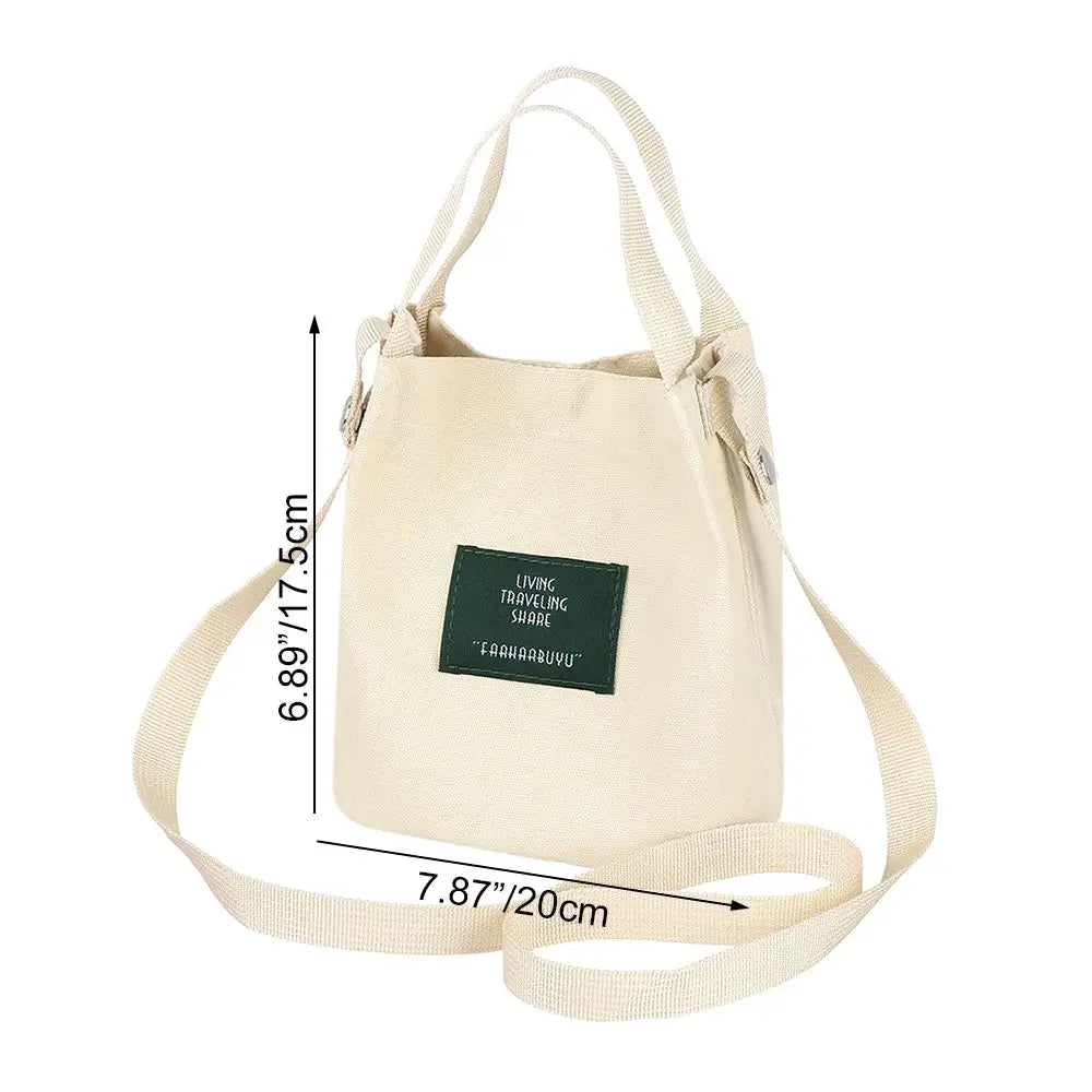 Women's Canvas Shoulder Bag - Large