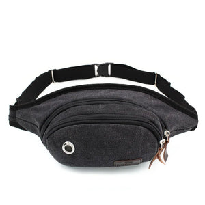 Casual Waist Pack Canvas Small Capacity Crossbody Men Women Fanny Bag