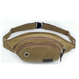 Casual Waist Pack Canvas Small Capacity Crossbody Men Women Fanny Bag