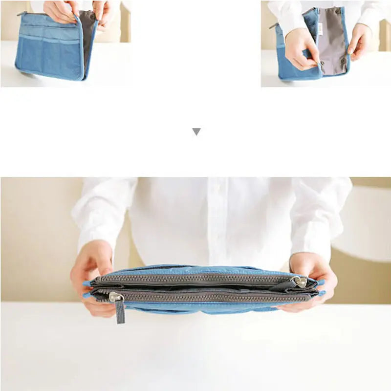 Large Capacity Hot Women Nylon Makeup Bag with Multiple Pockets