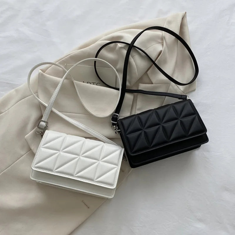 Women Shoulder Bag Solid Pu Leather Handbags And Purses Flap Crossbody Bags