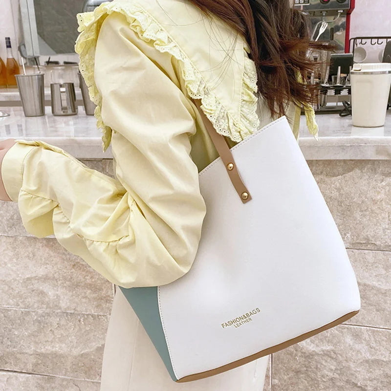 Large Women's Bag Shoulder Bags High Pu Leather Ladies Wild Bags