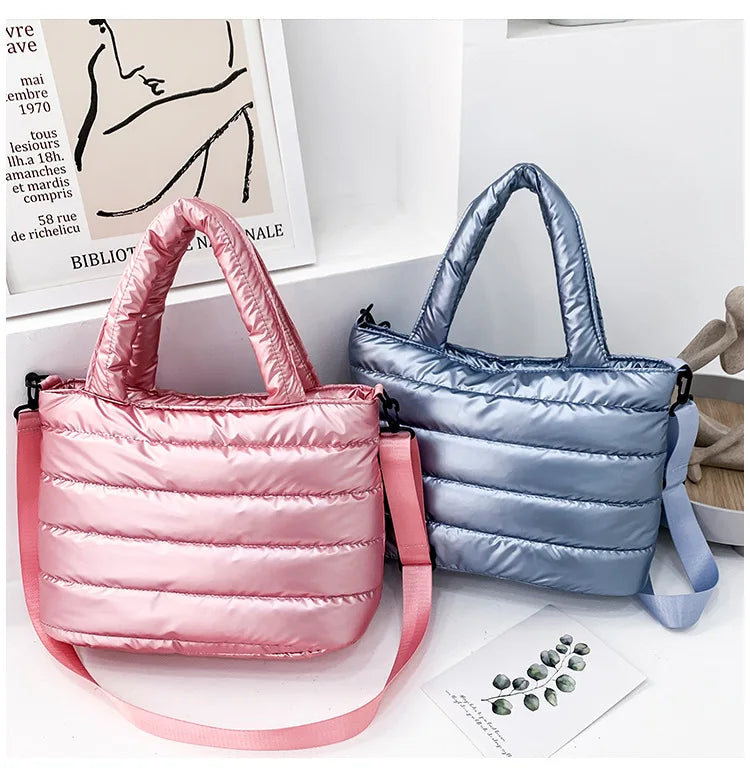 Winter Mobile Space Glove Bag Female Down Jacket Shoulder Handbag