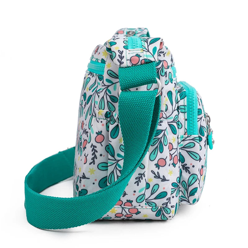 Women Shoulder Bag Multi-layer Messenger Bag Nylon Travel CrossBody Bag 8 colors