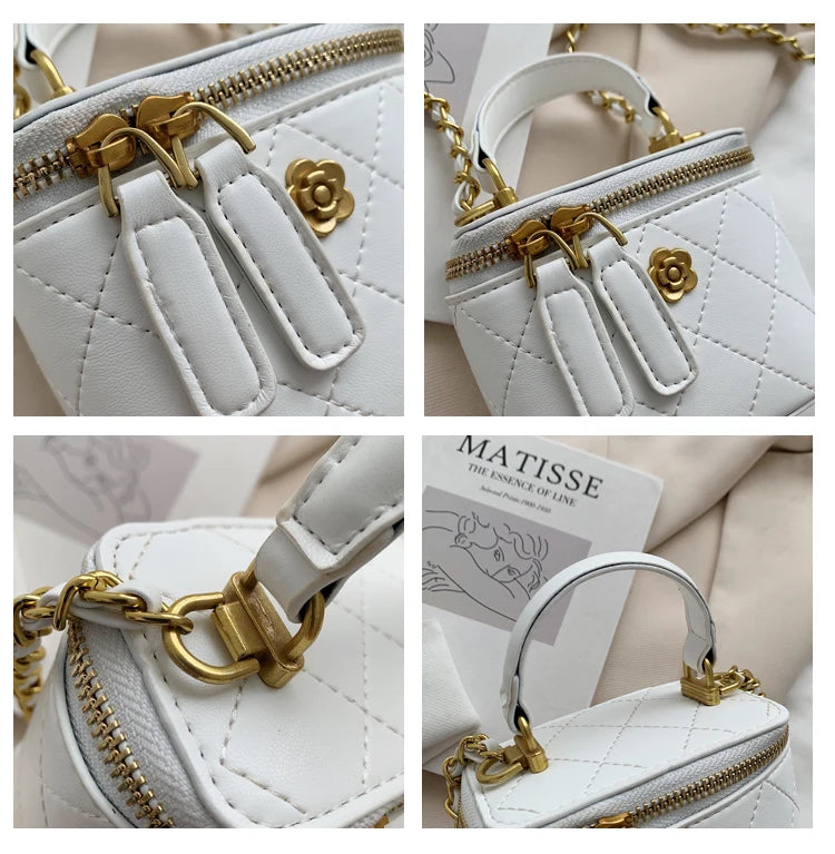 Mini Quilted Crossbody Bag for Women Classic Chain Handbag