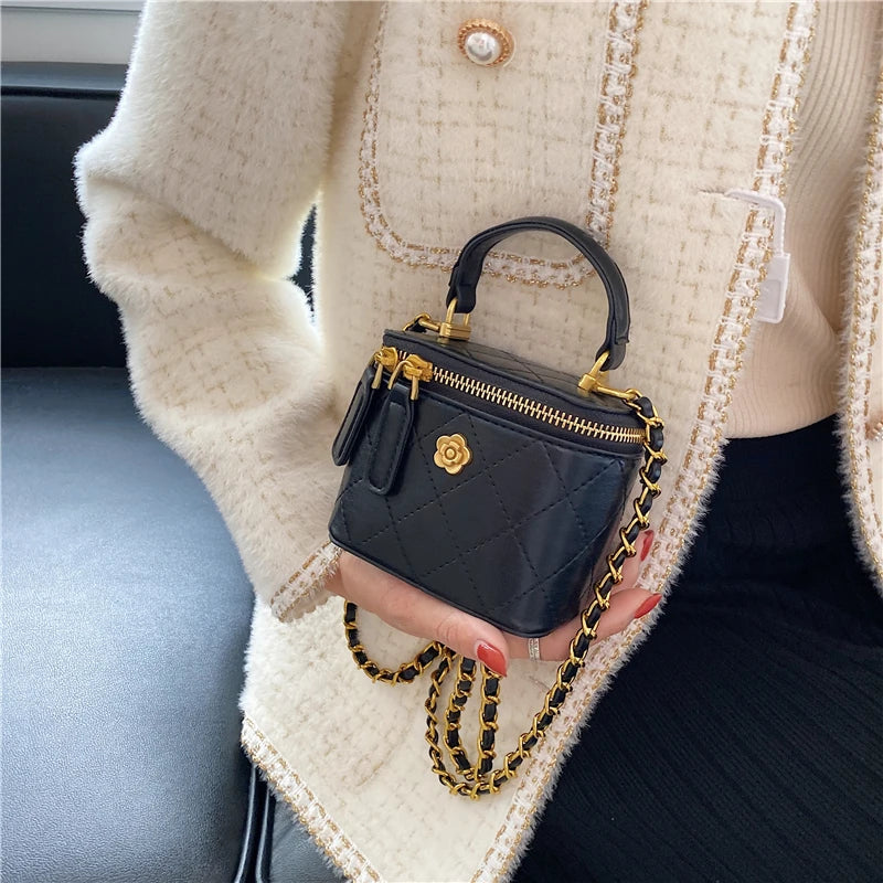 Mini Quilted Crossbody Bag for Women Classic Chain Handbag