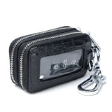 Crocodile Pattern Car Key Bag Double Zipper Keychain Case