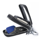 Crocodile Pattern Car Key Bag Double Zipper Keychain Case