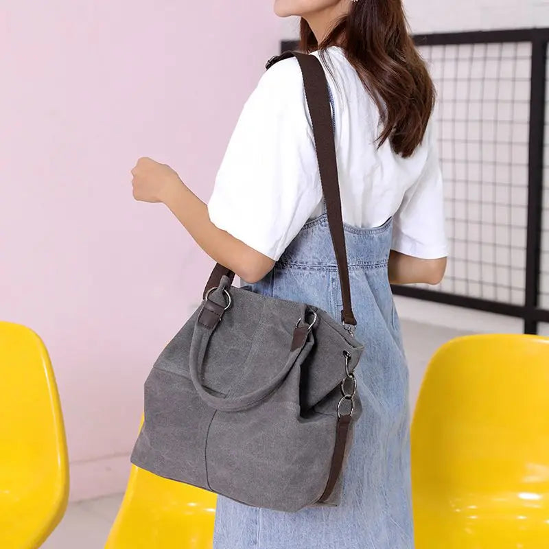 Casual Canvas Shoulder Bag Large Capacity Hobos Bag KL789