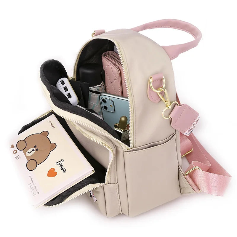 Women Ethnic Style Oxford Cloth Backpack Small Fresh Embroidery