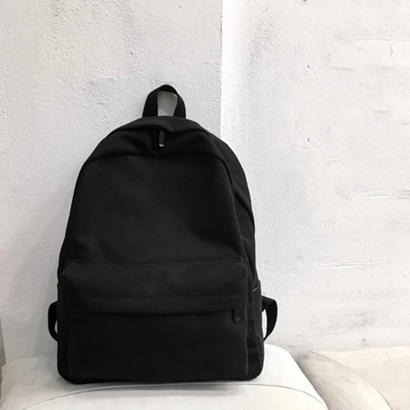 Canvas Backpack for Girl Students - Large Capacity