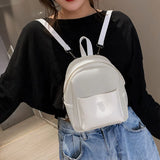 Mini PU Leather Backpack for Women Travel