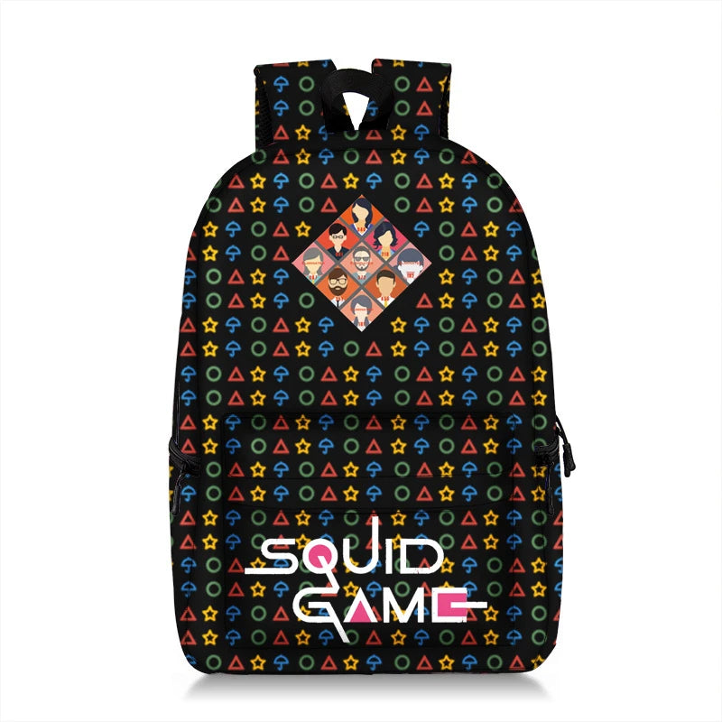 Squid Game Backpack Reduce Burden Large-Capacity Student School Bag