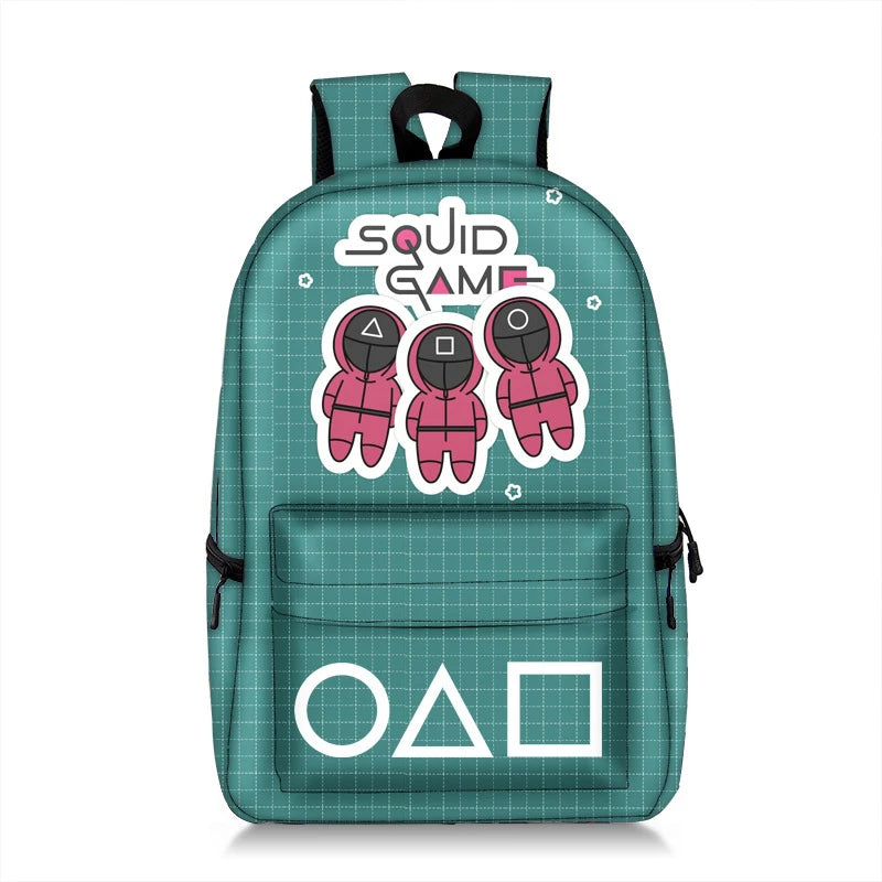 Squid Game Backpack Reduce Burden Large-Capacity Student School Bag