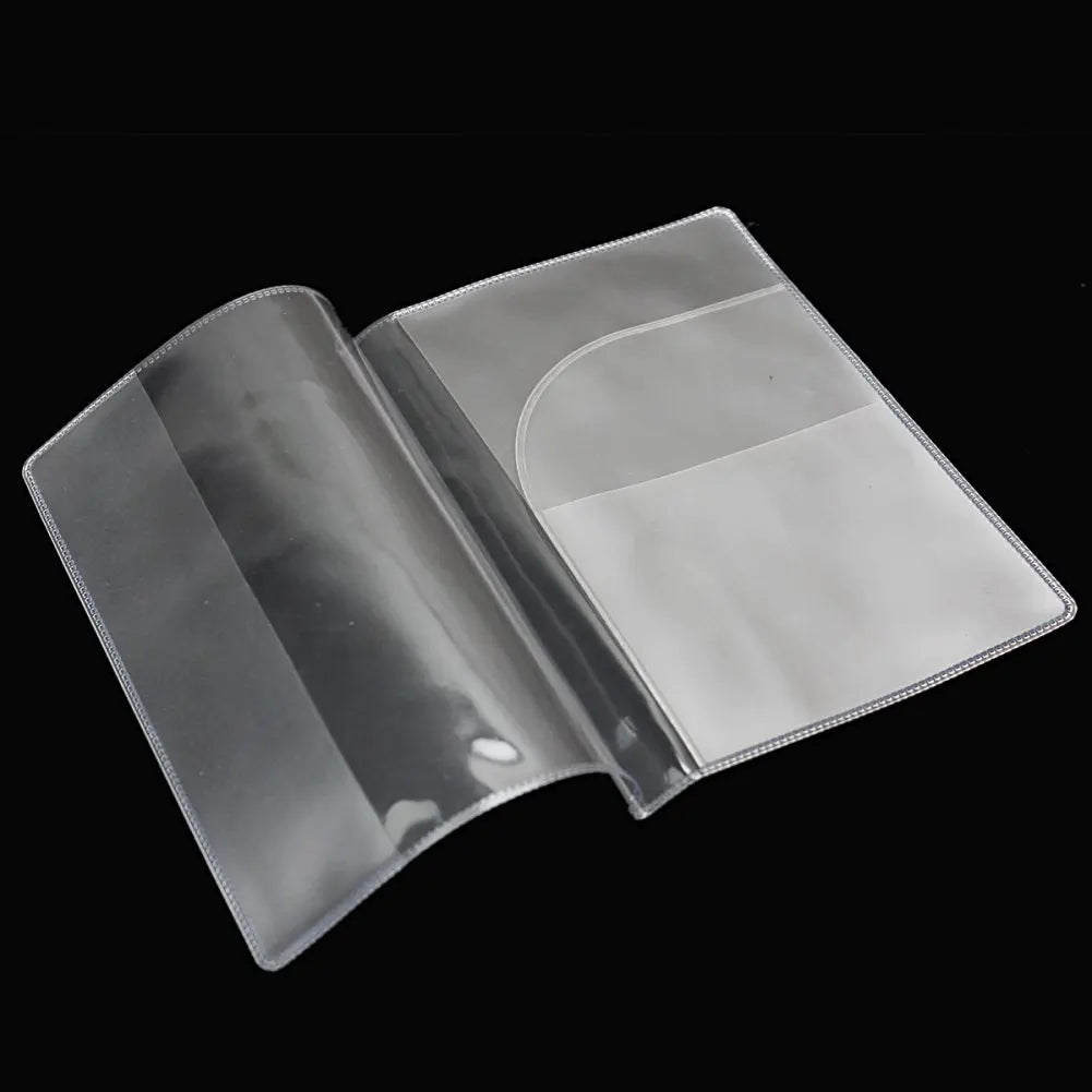 2 x Transparent Passport Holder Cover Case Travel Wallet Protector Folder