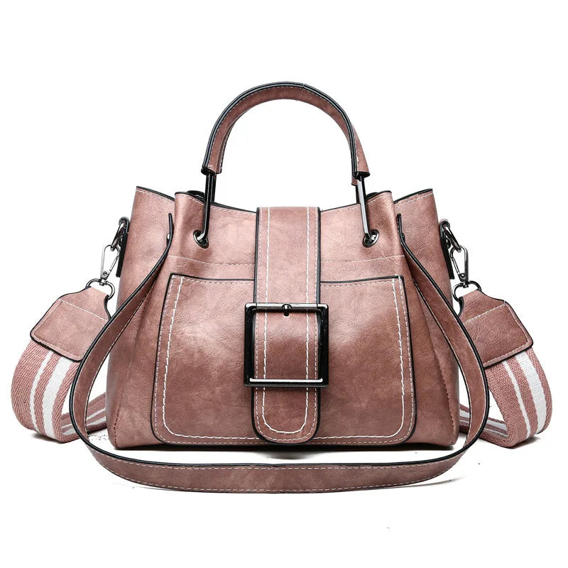 Casual Large Capacity Bucket Bag Women Shoulder Handbag