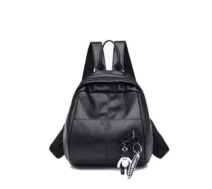 Vintage Leather Backpack for Women - Travel Shoulder Bag