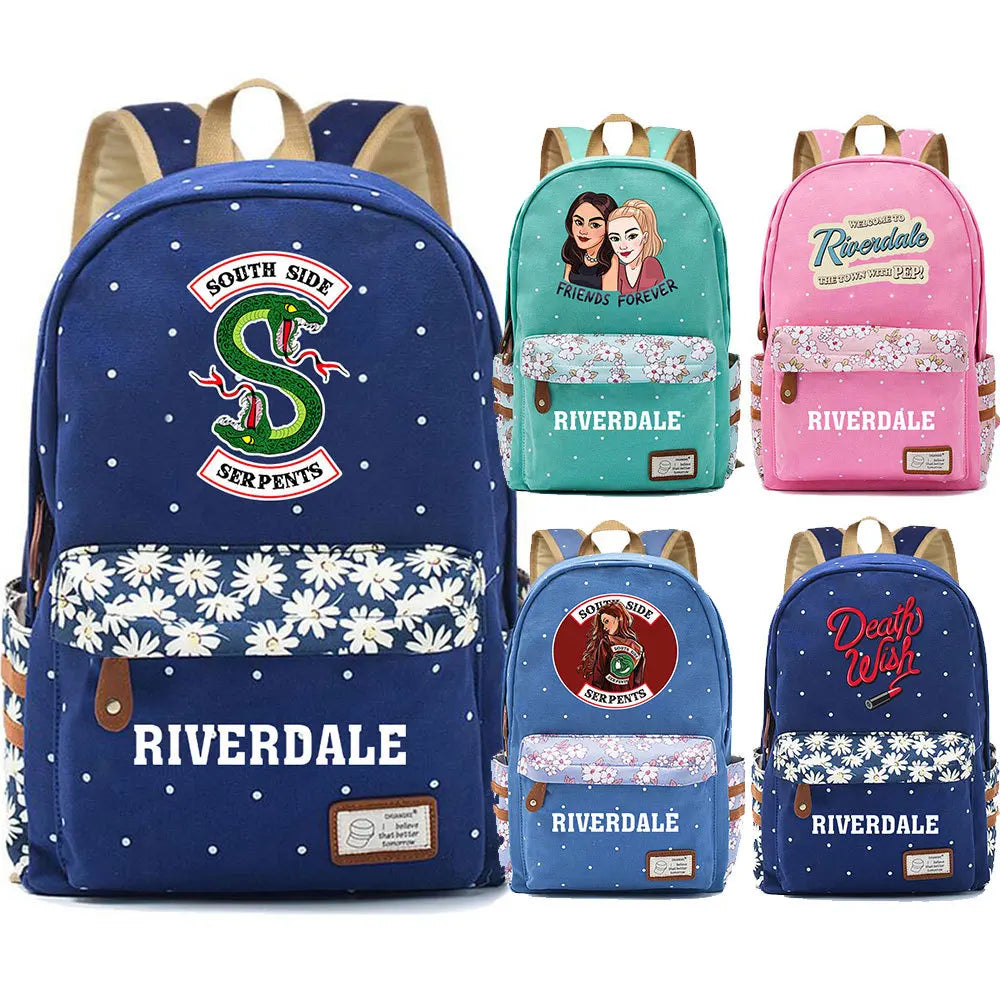 Cartoon Printing Student Schoolbag Floral Backpack