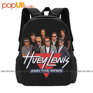 Huey Lewis And The News Rock N Roll Backpack Vintage Style Large Capacity