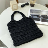 Bohemian Summer Handbag Women Cotton Crochet Tote Bag