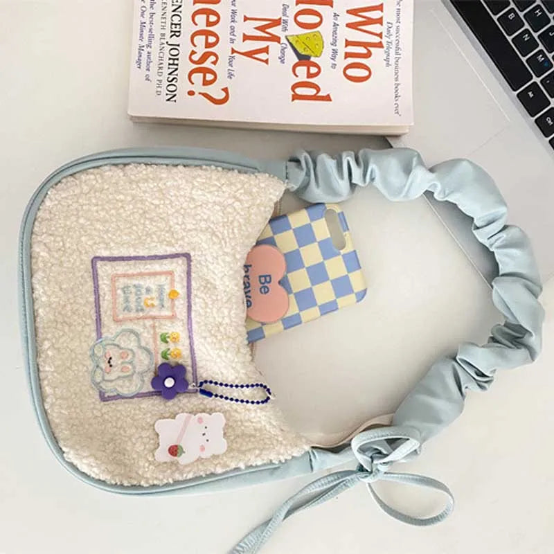 Canvas Shoulder Purse Bag Zipper Interior Pocket Handbag for Women