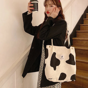 Leopard Shoulder Bag Large Capacity Girl Student Shopping Bags