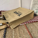 Casual Canvas Satchel Tote Bag with Outer Pocket for Women