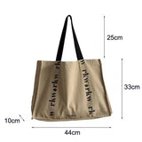 Female Canvas Tote Schoolbag Shopping Bag Handbag