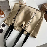 Female Canvas Tote Schoolbag Shopping Bag Handbag