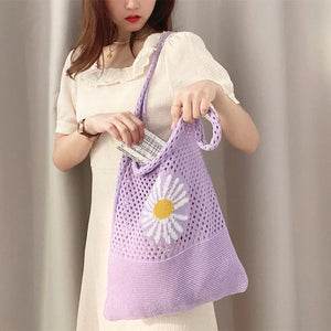 Girl's Daisy Shoulder Bag Casual Tote Handbag