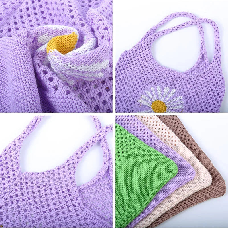 Girl's Daisy Shoulder Bag Casual Tote Handbag