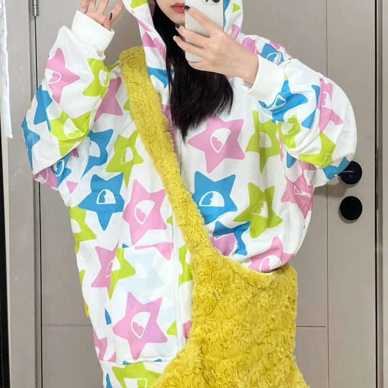 Star Shape Plush Messenger Bag Candy Cross Body Bags Women's Shoulder Handbag