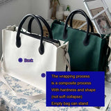 Thickened Canvas Bag College Student Portable Schoolbag Square Handbag