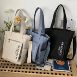 Waterproof Canvas Shoulder Bag for College Student Girl