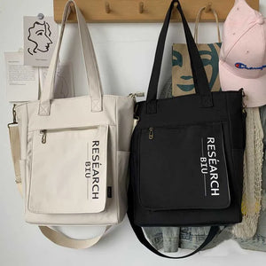 Waterproof Canvas Shoulder Bag for College Student Girl