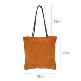 Corduroy Shoulder Bag Grocery Shopping Tote