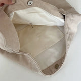 Corduroy Tote Bag Large Capacity Canvas Handbag