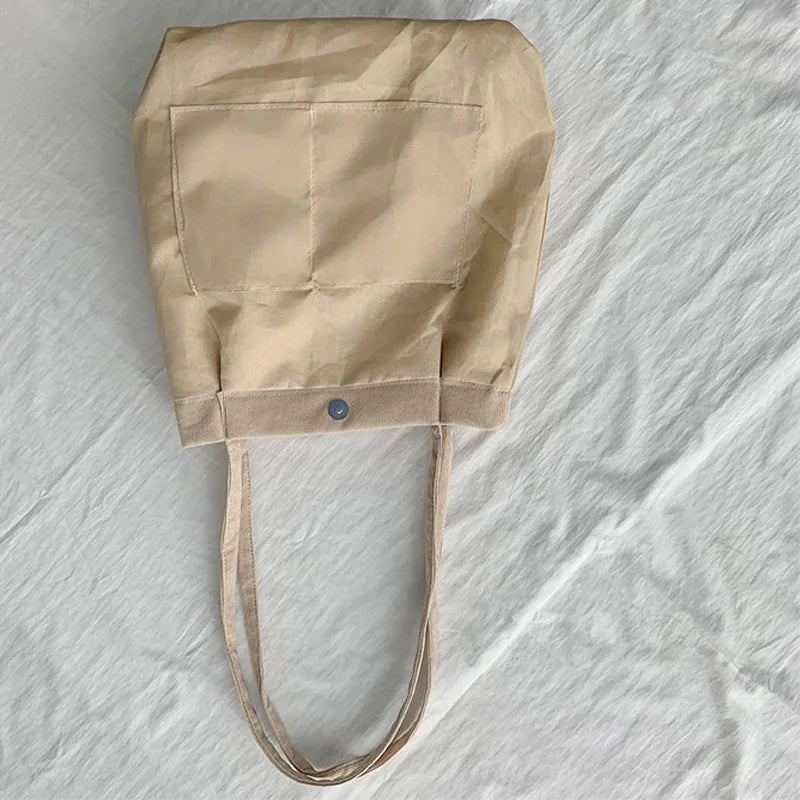 Corduroy Shoulder Bag Cartoon Rabbit Tote Large Handbags