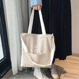 Corduroy Shoulder Messenger Bag Canvas Ladies Casual Totes Shopping Bags