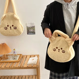 Women's Plush Bear Shoulder Bag Autumn Winter Lady Handbag
