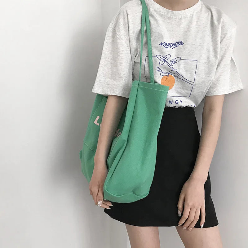 Women's Large Capacity Shoulder Handbag Casual Hobo Bag Canvas Tote