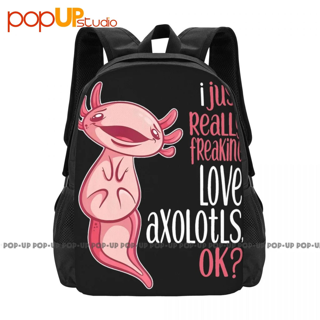 Axolotls Backpack Large Capacity Softback Outdoor Running