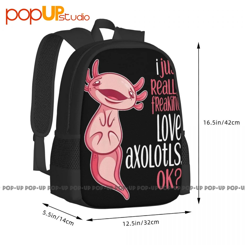 Axolotls Backpack Large Capacity Softback Outdoor Running
