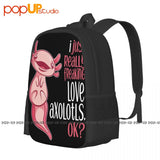 Axolotls Backpack Large Capacity Softback Outdoor Running