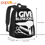 Barber Haircutting Joke Backpack Large Capacity Bookbag Schoolbag
