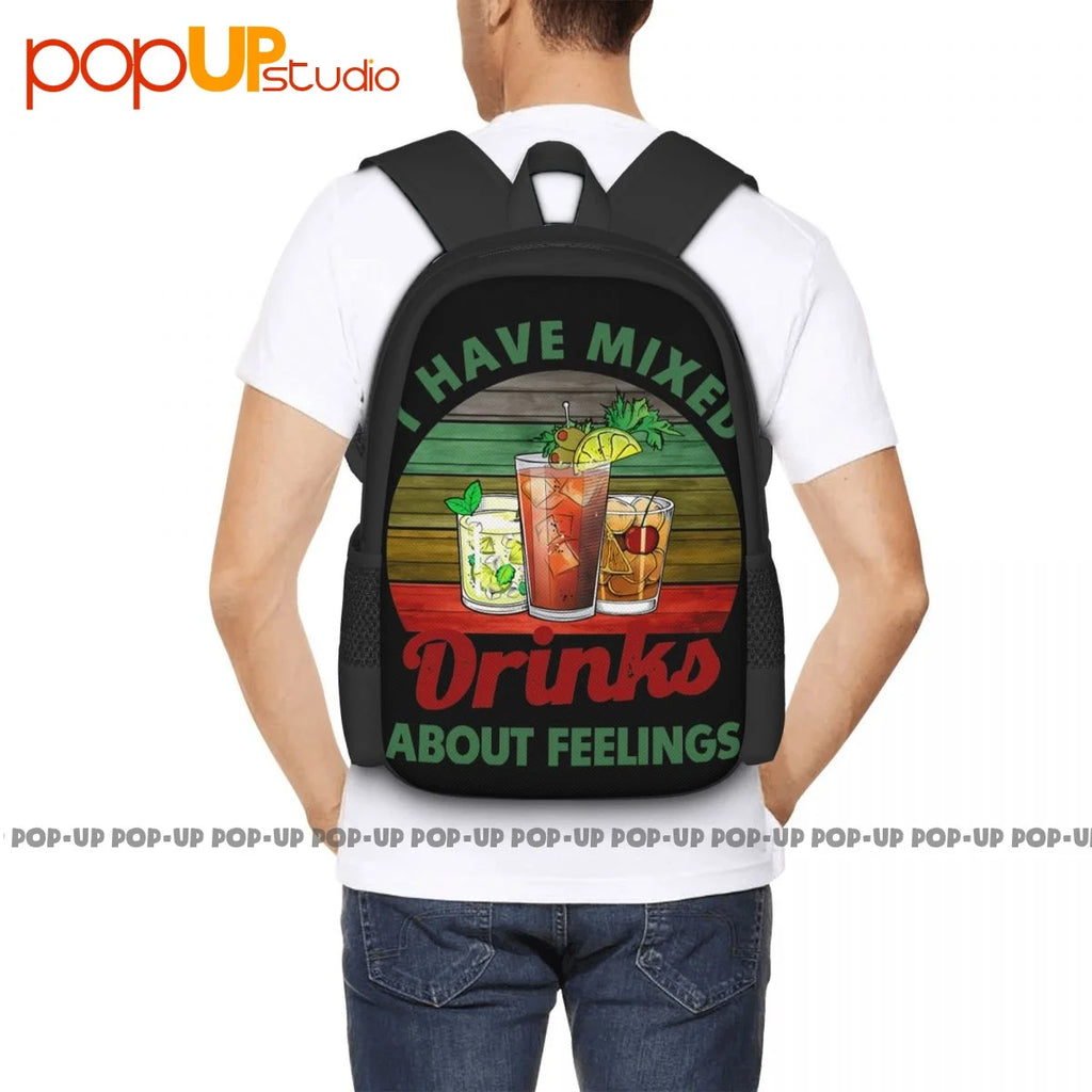 Mixed Drinks About Feelings Bartender Backpack