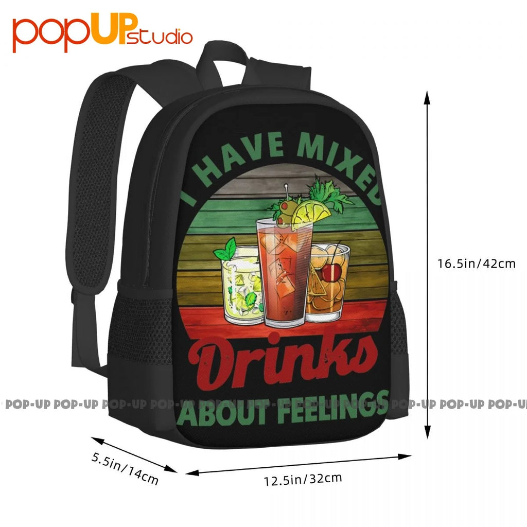 Mixed Drinks About Feelings Bartender Backpack